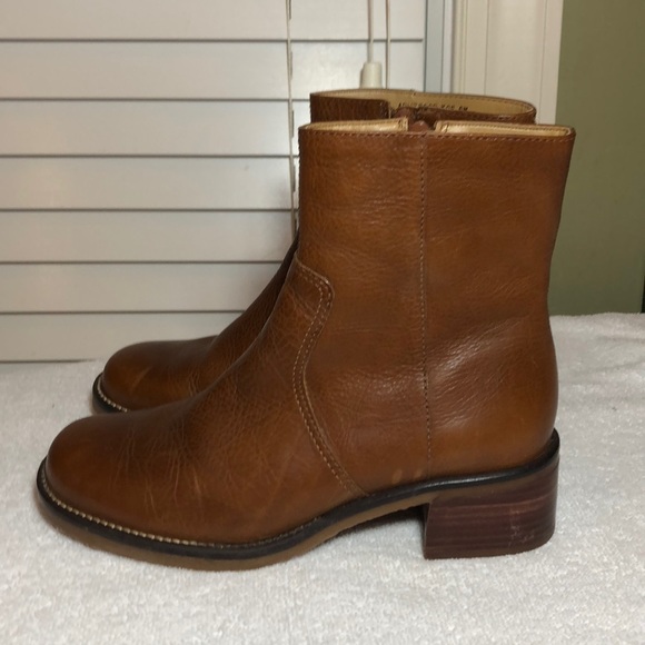 “R” Camel brown Leather Boots - Picture 3 of 7
